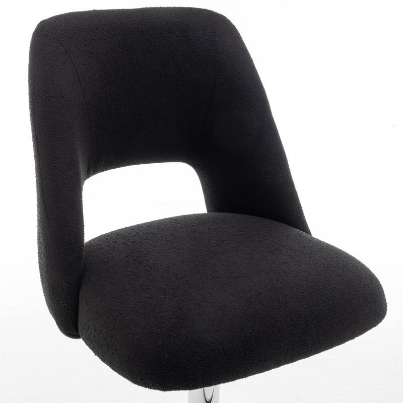 Best Quality Furniture Adjustable Textured Fabric Barstools with Chrome Finish Base (Set of 2)