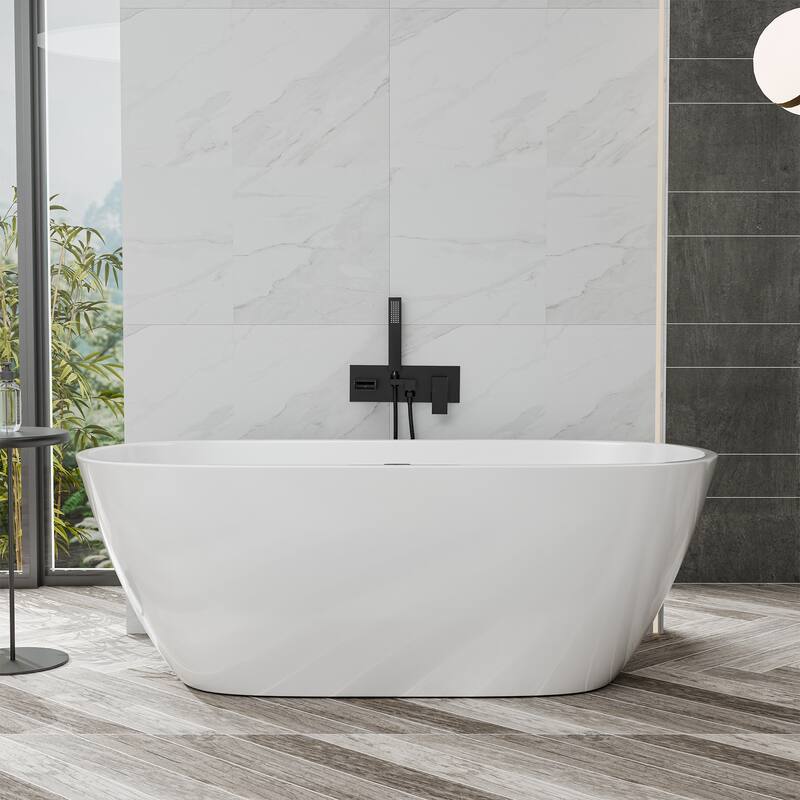 Square Single Handle Waterfall Faucet Bathtub Faucet Set