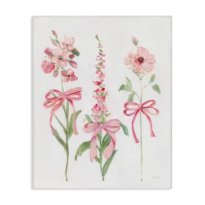 Stupell Pink Cottage Floral Sprigs Canvas Wall Art Design By Sally Swatland