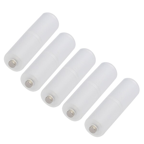 5Pcs Hard Plastic AAA to AA Battery Adapter Holder Converter Clear Color