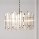 preview thumbnail 1 of 2, 22 Inches Wide Ryder Chandelier Round Multi-Faceted Crystal Waterfall Chandelier