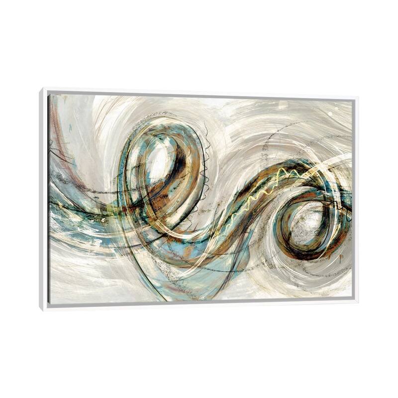 iCanvas "Swirly Whirly II" by PI Studio Framed Canvas Print - White - 26x40