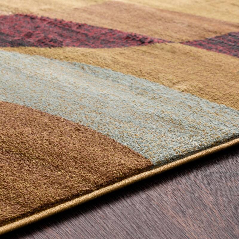 Hand-woven Grapevine Geometric Circles Plush Area Rug