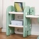 preview thumbnail 17 of 25, Qaba Kids Table and Chair Set, Storage Desk with Bookshelf for Study, Crafts, and Homeschooling