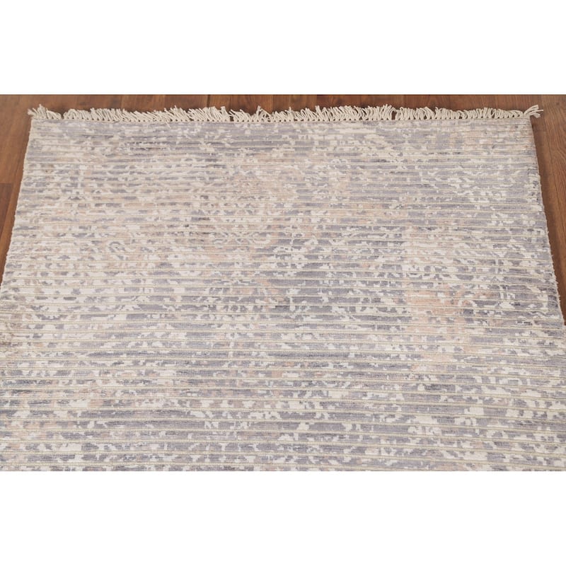 Abstract Modern Indian Accent Rug Handmade Wool Carpet - 2'11"x 5'1"