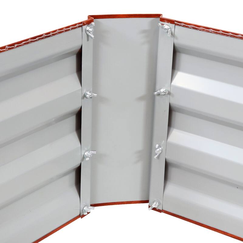 Sunnydaze Galvanized Steel Raised Garden Bed - 4' x 2' Rectangle