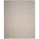 SAFAVIEH Handmade Natura Qiong Wool/ Viscose Trellis Rug - 8' x 10' - Silver/Ivory