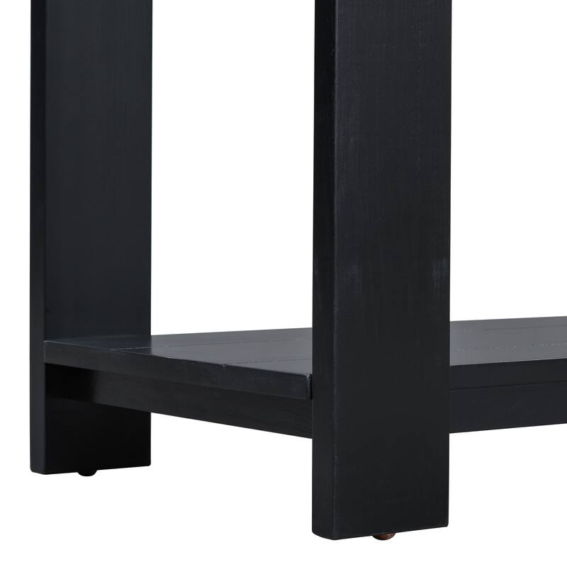 59.8" MDF Console Table with Bottom Shelf and Minimalist Design