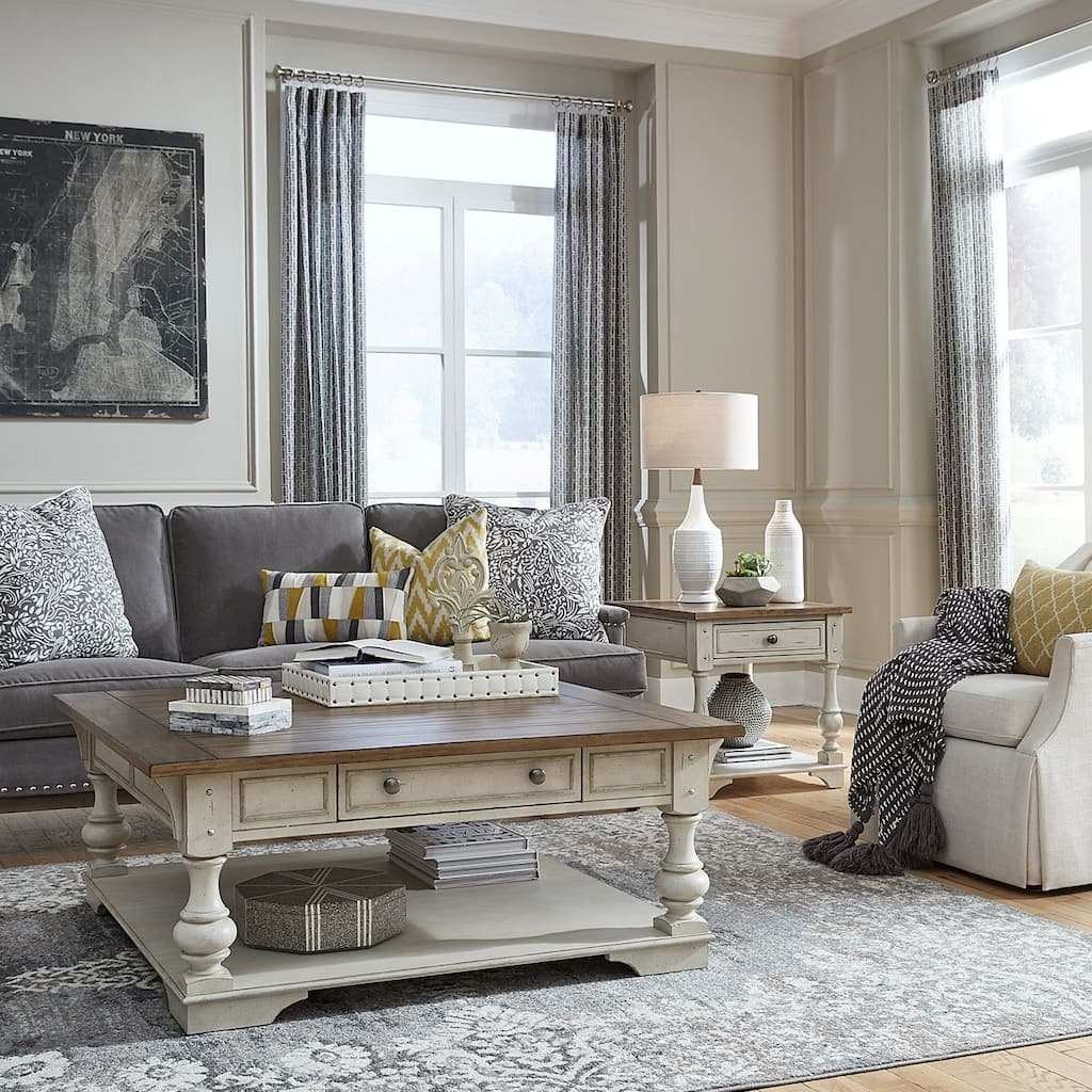 Morgan Creek Antique White Wire Brushed Tobacco Accents Alt 3 Piece Set