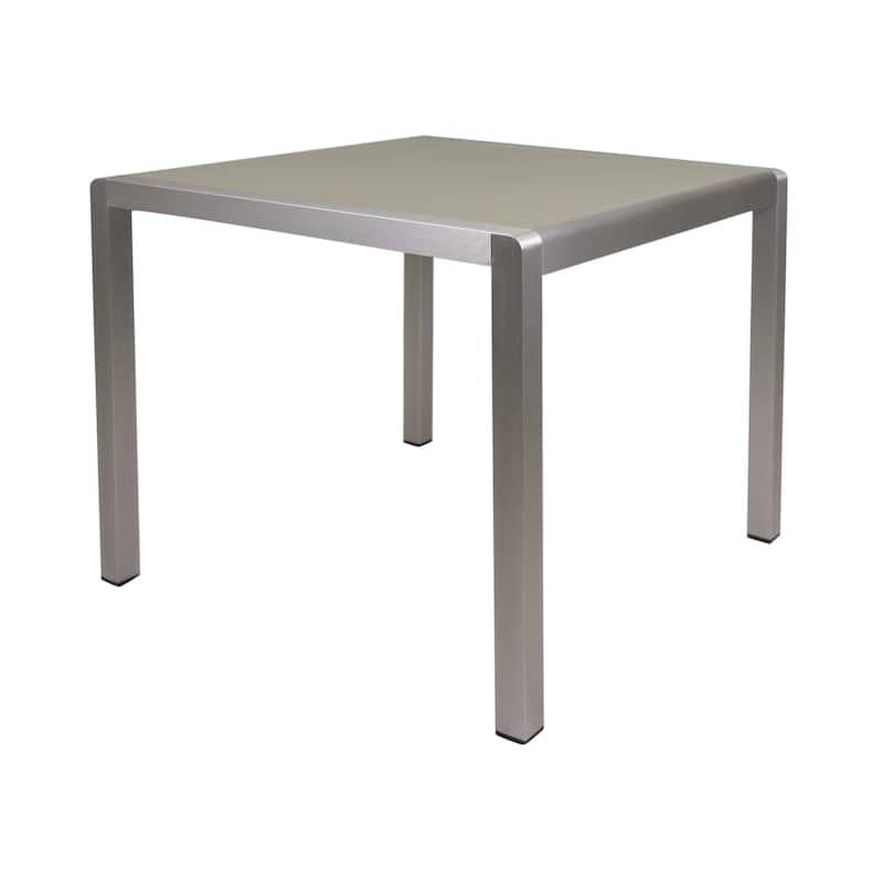 Cape Coral Silver/ Grey Anodized Aluminum Outdoor Dining Table by Christopher Knight Home - 35.00"L x 35.00"W x 30.00"H