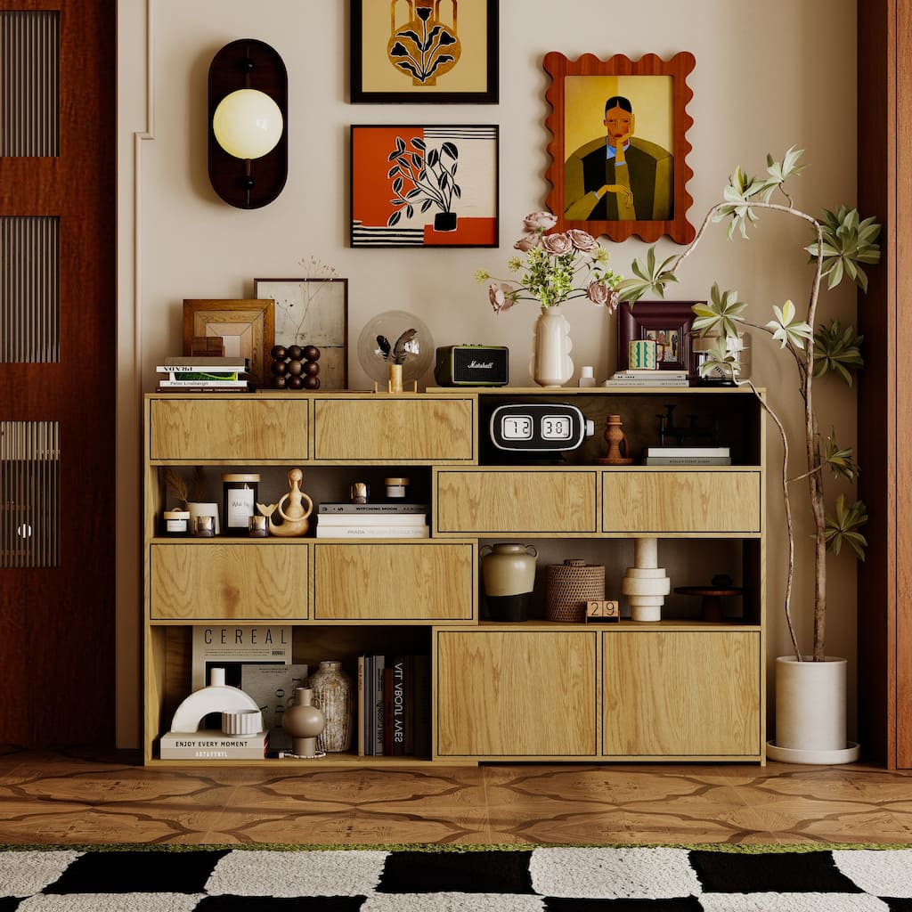 Versatile Wooden Storage Cabinet Side Cabinet