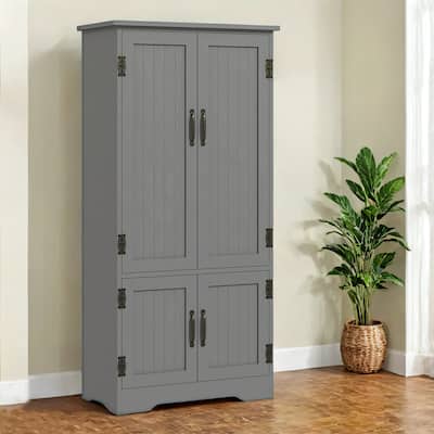 48.5" Farmhouse Kitchen Pantry Cabinet
