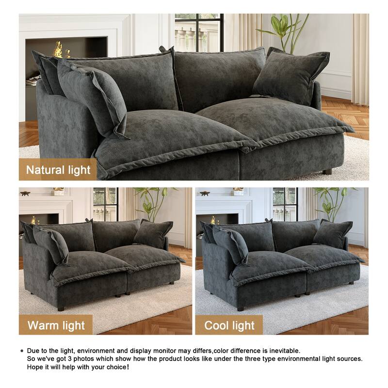 Cloud Chenille Upholstered Modular Sectional Sofa