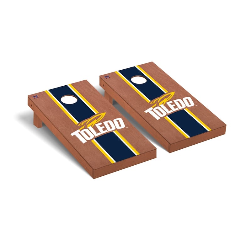 University of Toledo Rockets Rosewood Cornhole Board Set
