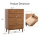 preview thumbnail 2 of 9, Furniture of America Beau Midcentury Walnut 5-Drawer Chest with Interlocking Drawers