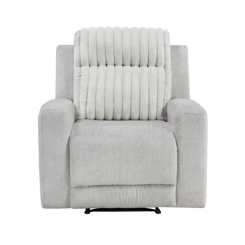 Curtis 36.5" Microfiber and Corduroy Recliner - Tab Pull Motion