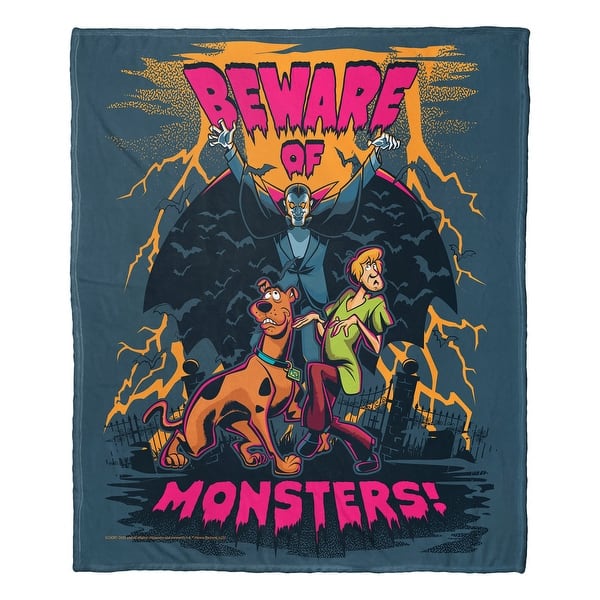 slide 2 of 5, Warner Brothers Scooby-Doo Beware of Monsters Silk Touch Throw Blanket