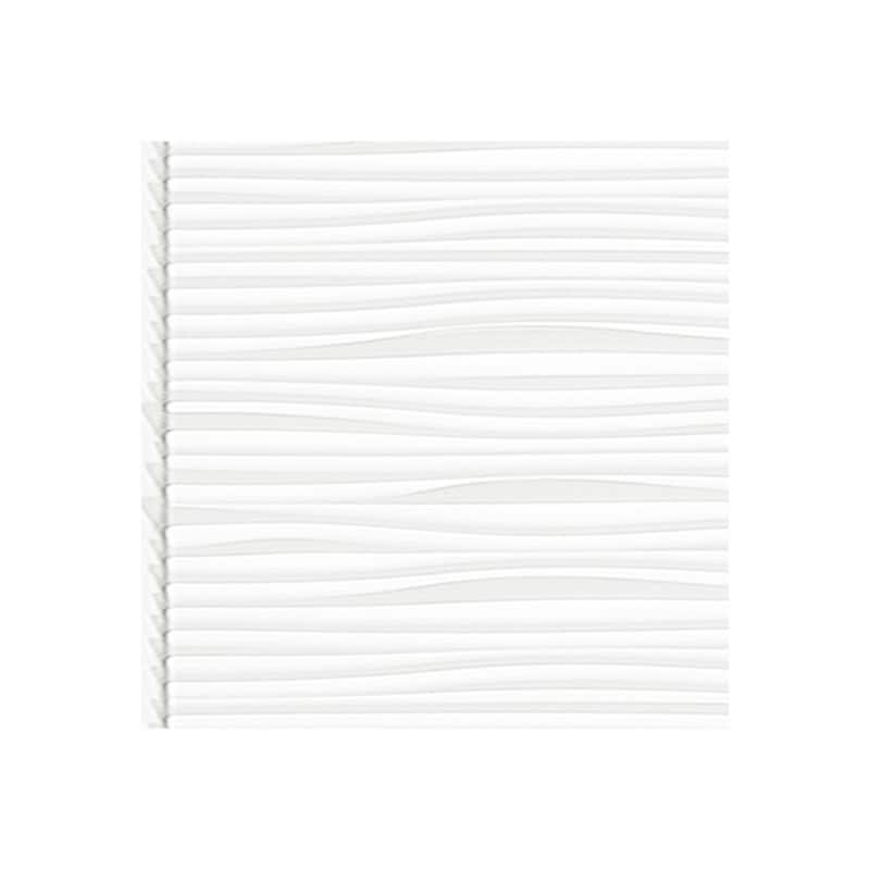 FASÄDE Waves Horizontal 4-foot x 8-foot PVC Wall Panel in Gloss White