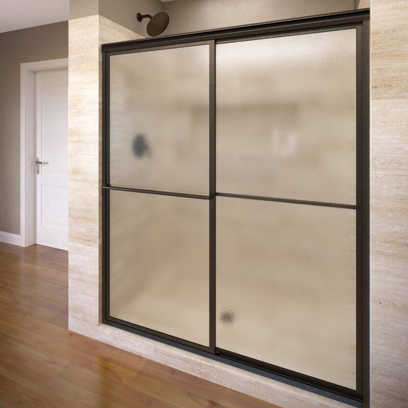 Basco Basco Deluxe 68" High x 45" Wide Bypass Framed Shower Door with - Oil Rubbed Bronze