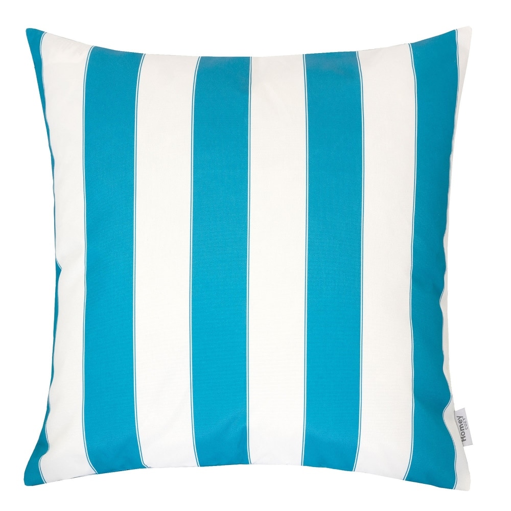 Striped Throw Pillow Indoor Outdoor Use Weather Resistant 20x20 Inches