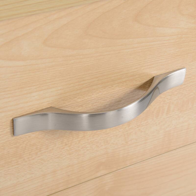 Modern Computer Desk with 4-Tier Bookshelf