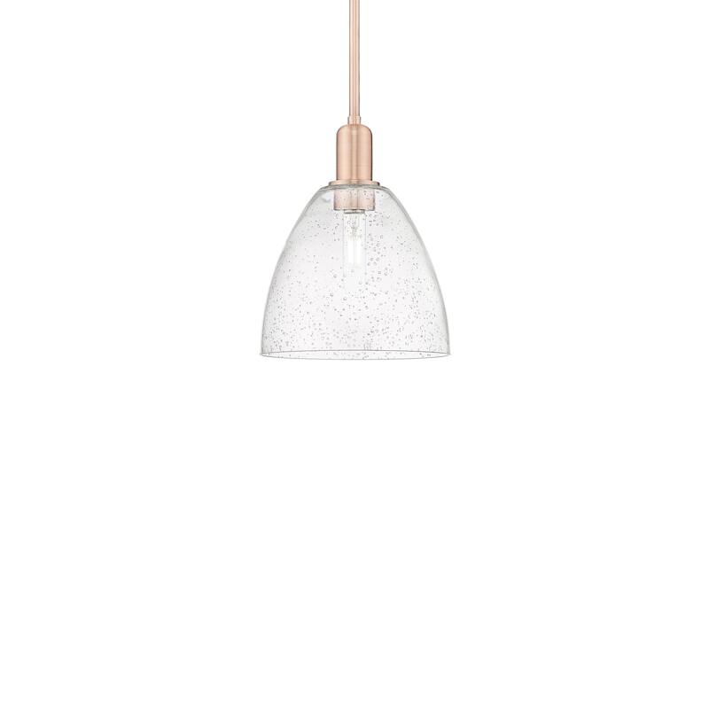 Innovations Lighting 716-1S-13-9 Bristol Pendant Bristol 9" Wide Mini - Antique Copper / Seedy