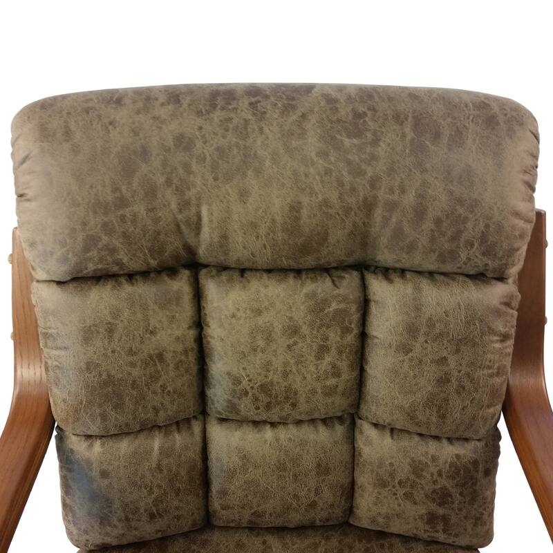 Caster Chair Company Bernard Caster Arm Chair in Rawhide Microsuede