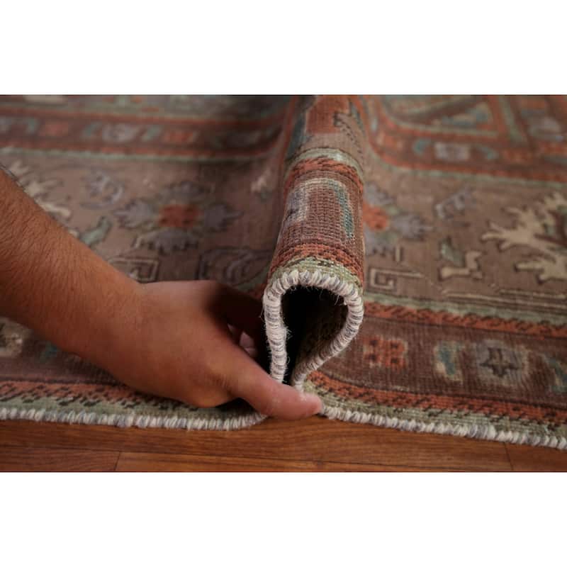 Over-Dyed Distressed Tabriz Persian Antique Wool Carpet - 9'11" x 12'11"