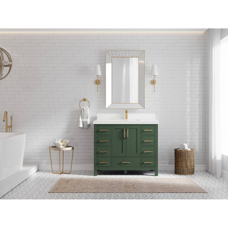 Willow Collections 42 in. W x 22 in. D Malibu Single Sink Bathroom Vanity with Countertop