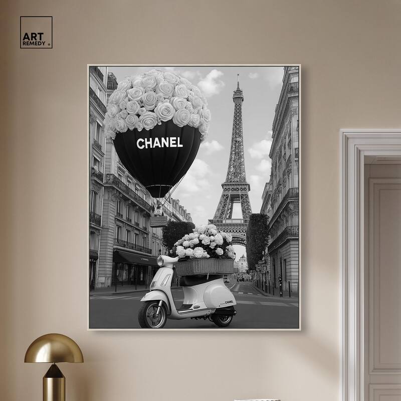 Scooter and Glam Balloon II Canvas by Art Remedy