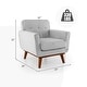 preview thumbnail 11 of 18, Costway Modern Accent Chair Upholstered Linen Fabric Armchair with - See Details