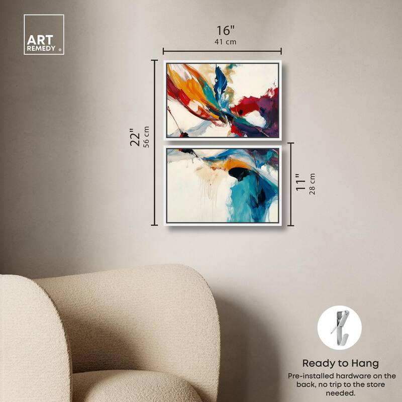 Vibrant Palette III Canvas Set of 2 by Art Remedy