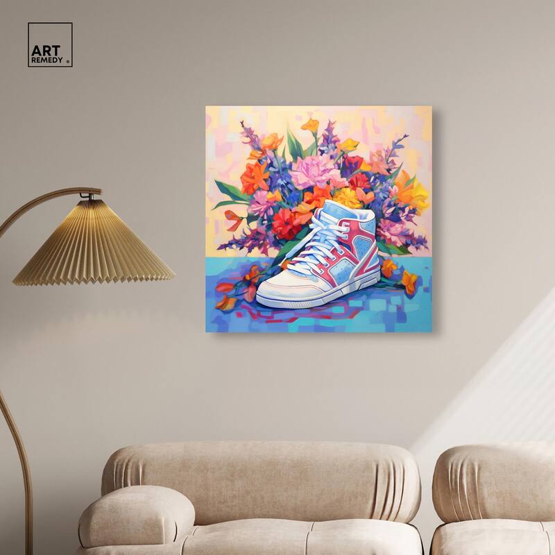 Colorful Sneaker Bouquet II Canvas by Art Remedy, Gallery Wrapped