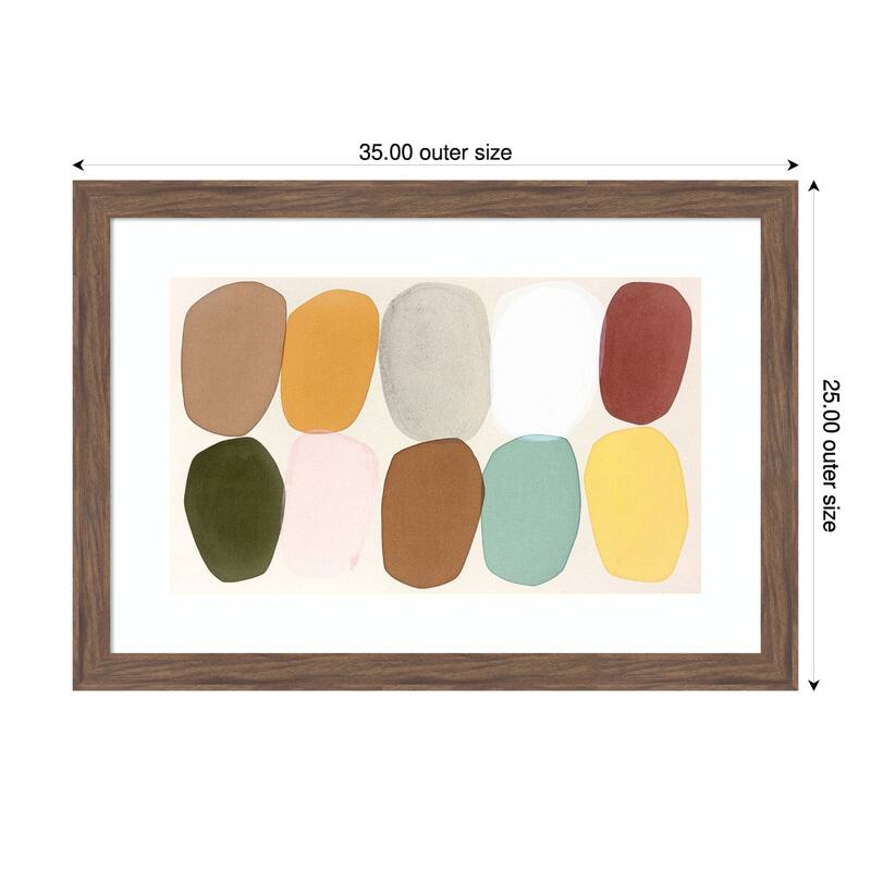 A Perfect Summer Evening by Simone Christen Wood Framed Wall Art Print - Brown - 35 x 25 in