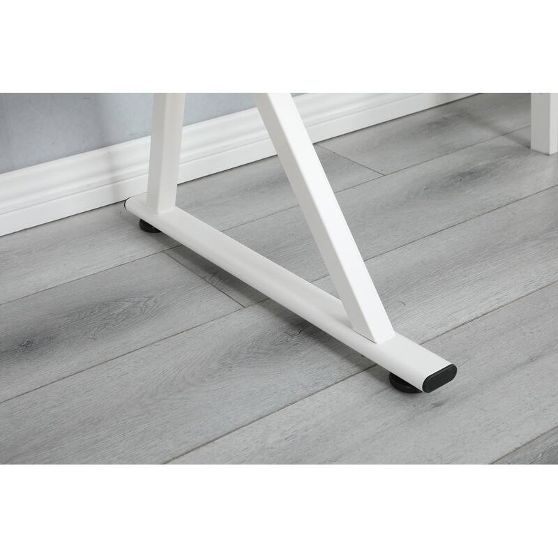 Adjustable Tempered Glass Drafting Printing Table Desk with Chair