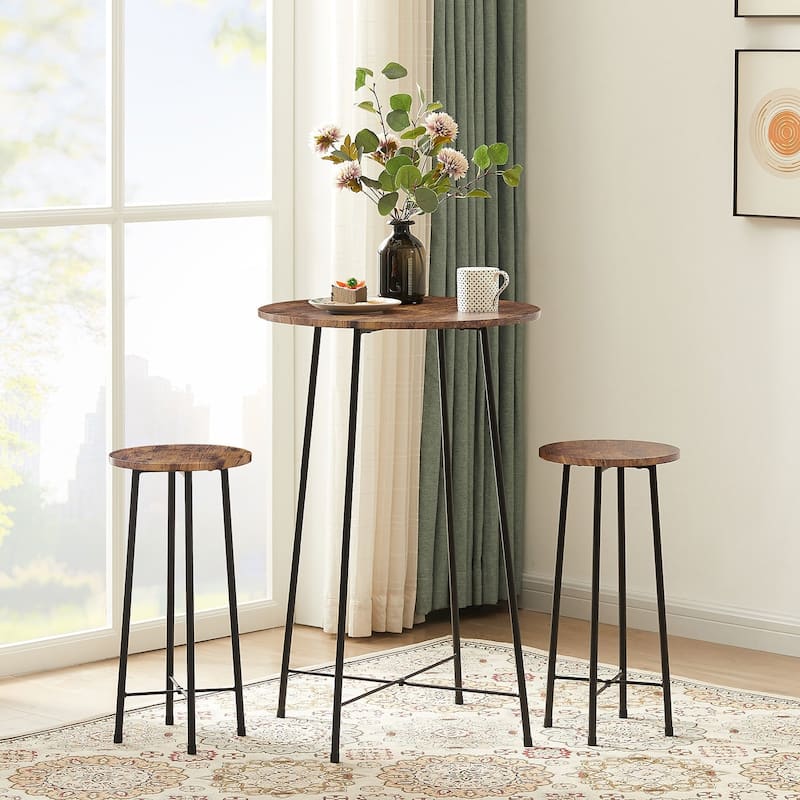 Taomika, Bistro Pub Table Round Dining Table-Brown/Black/Coffee/Maple Color-Four Colors