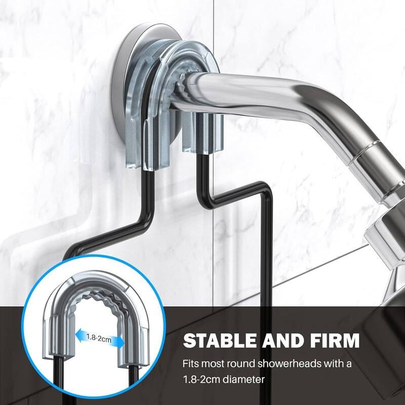 Shower Caddy Hanging, Anti-Swing Over Head Shower Caddy Rustproof with hooks for Towels, Sponge and more