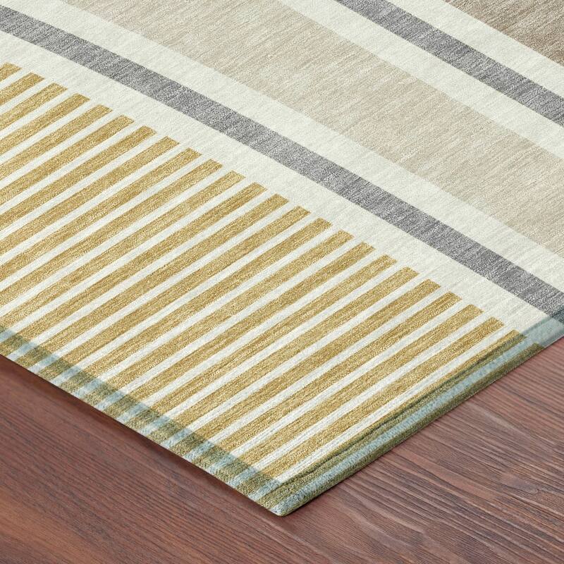 Machine Washable Indoor/ Outdoor Contemporary Keely Chantille Rug