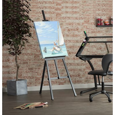 Studio Designs Museum Display Easel OR Art Lyre Easel, in Black Metal or Wood