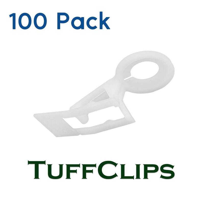 Novelty Lights C7 Tuff Flex Clips, 100 Pack - White