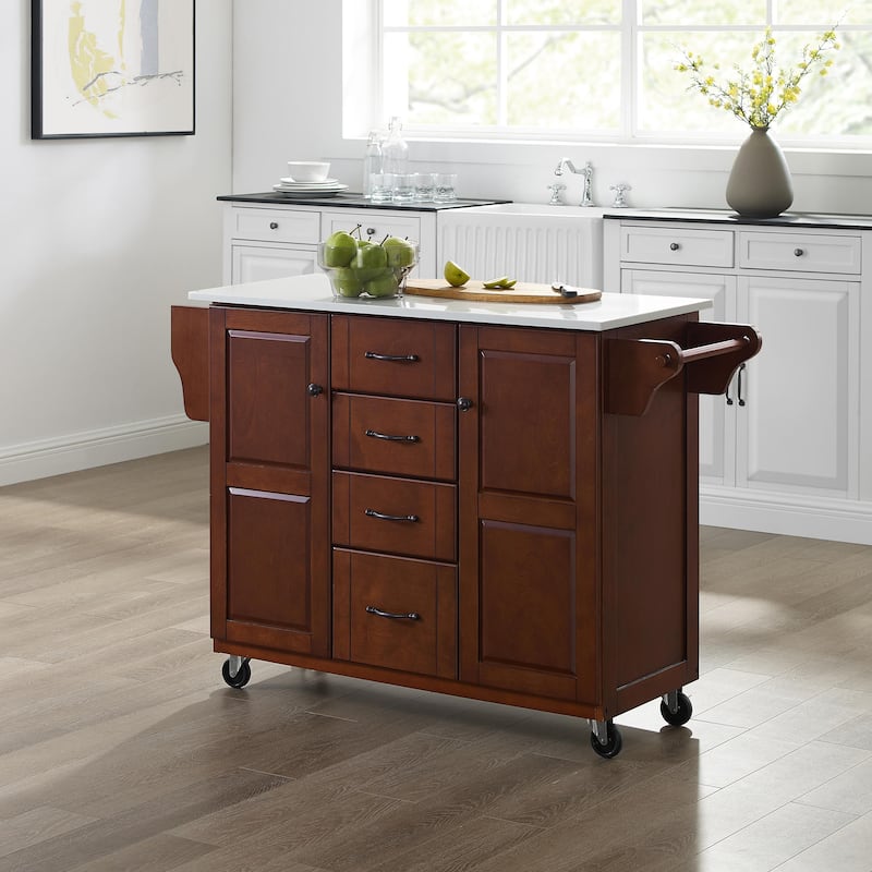 Kitchen Island Cart Granite Top Storage Towel Bar Kitchen Storage Cabinet Rolling Utility Cart