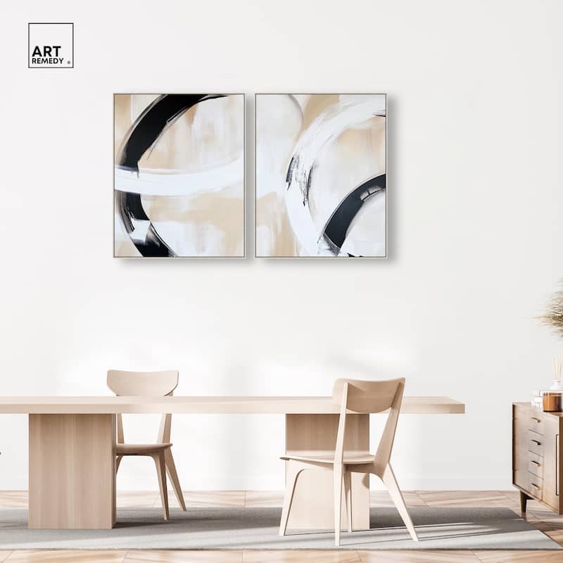 Neutral Interplay II Canvas Set of 2 by Art Remedy