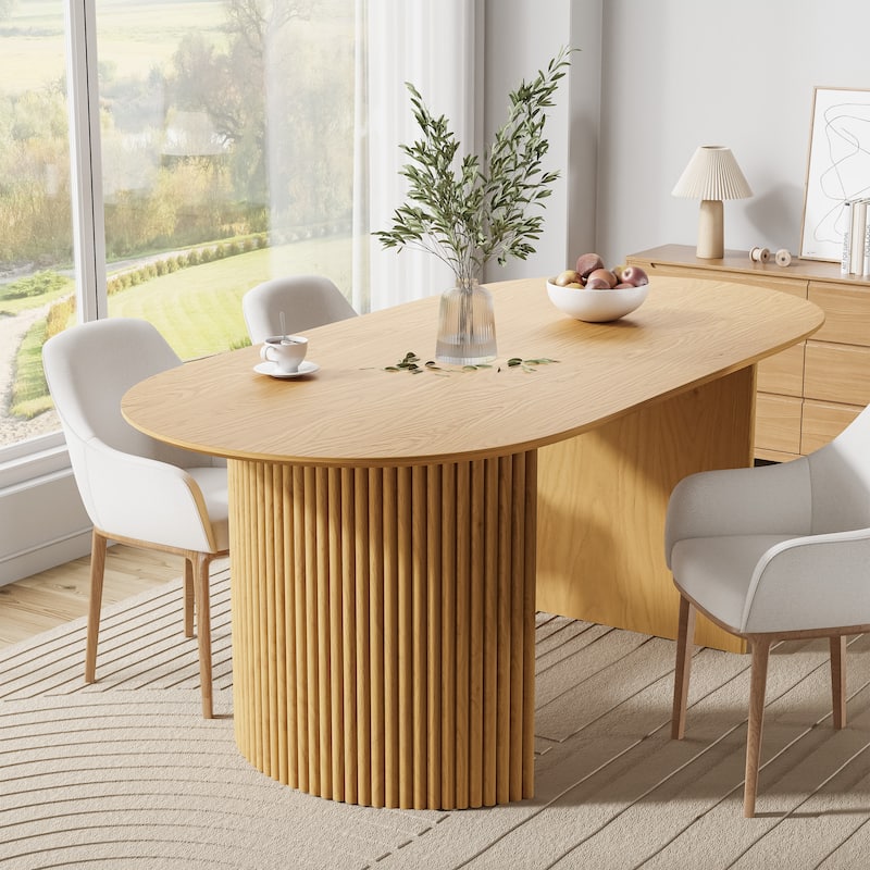 67" Nordic Style Oval Dining Table - for 6 People