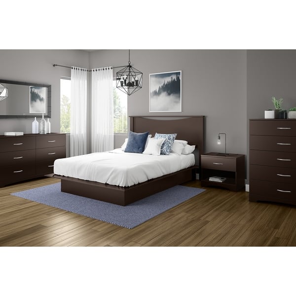 Full Captains Bed South Shore Furniture Step One Collection Pure Black