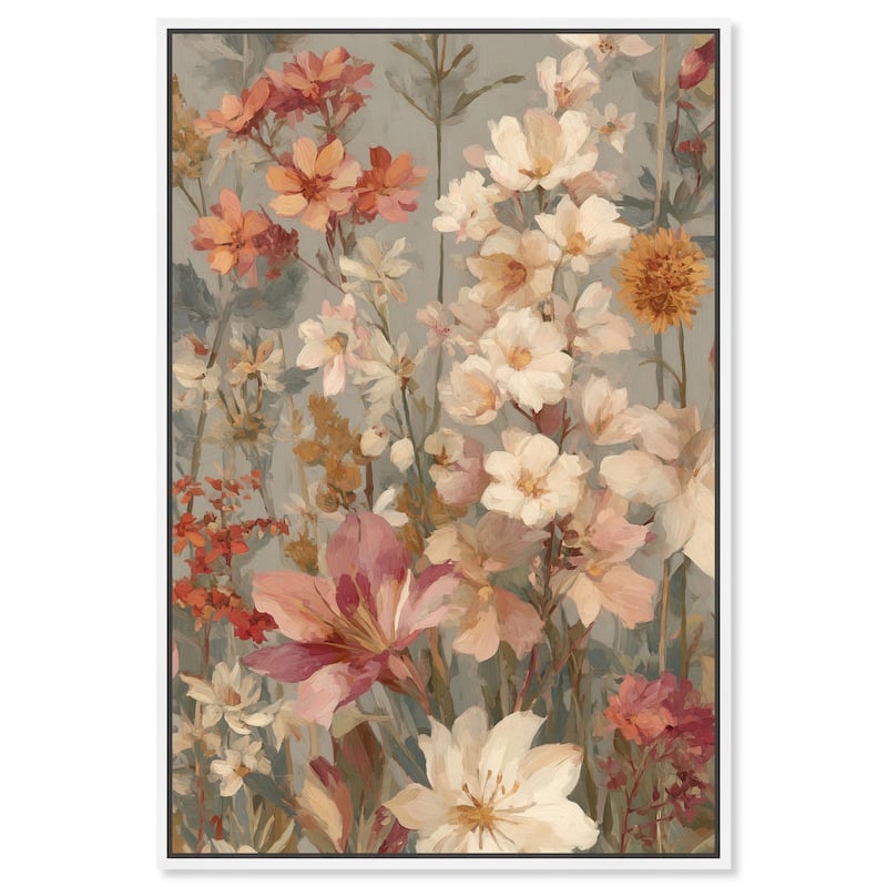 Soft Cream Wilds Canvas by Art Remedy - 16" x 24" - White