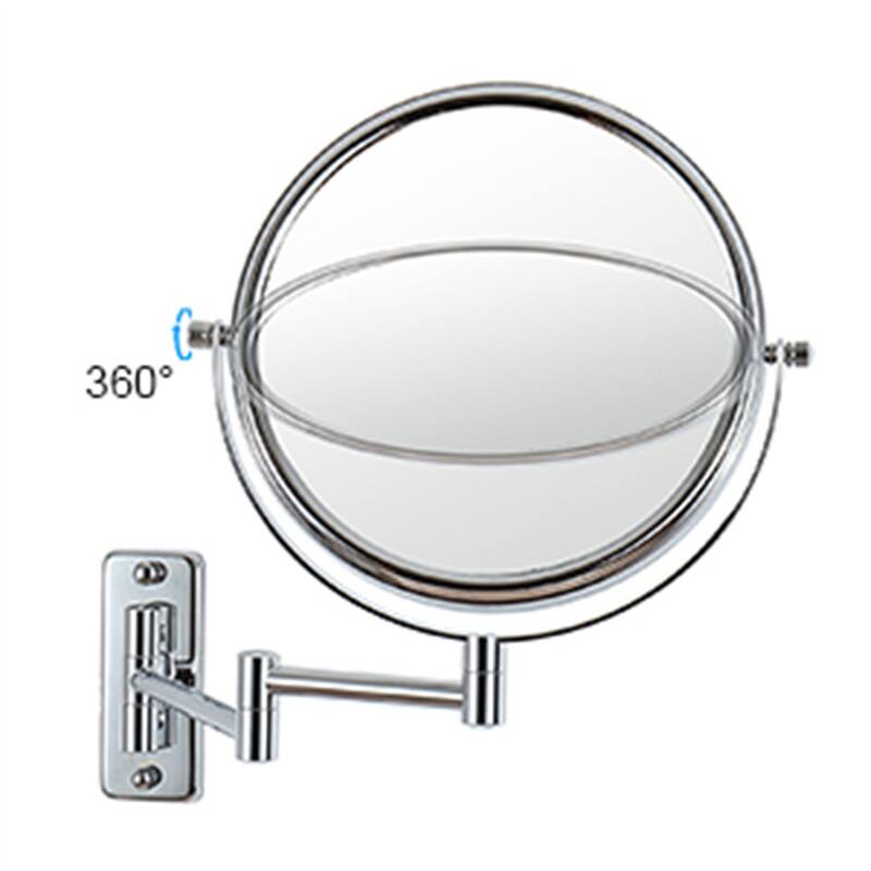 Wall Mount Zoom Makeup Mirror Double-Sided Chrome Finish