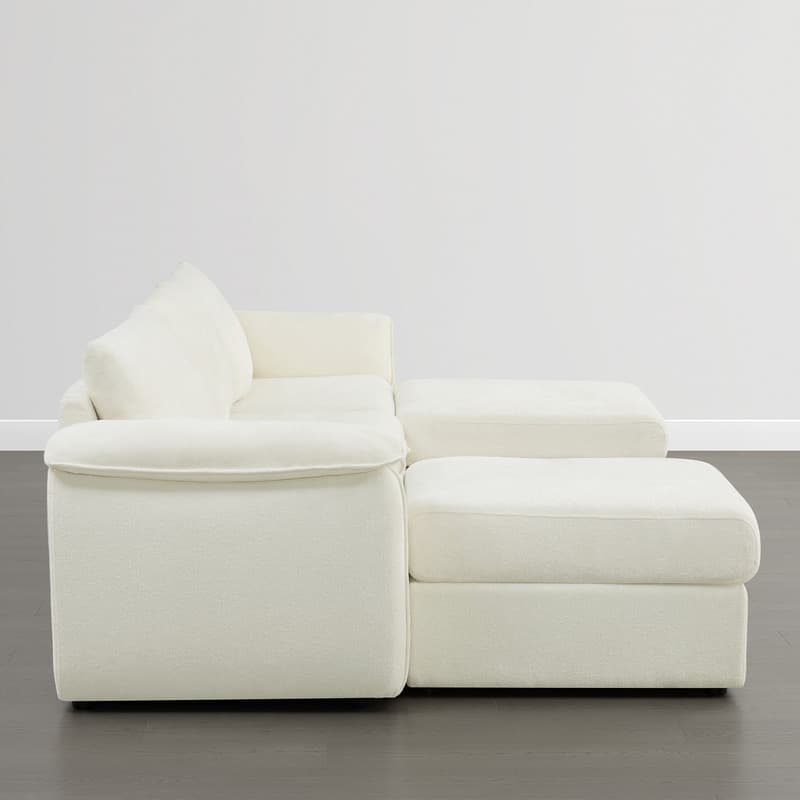 Spruce & Spring Modular Sectional Sofas with Optial Storage Console for Living Room