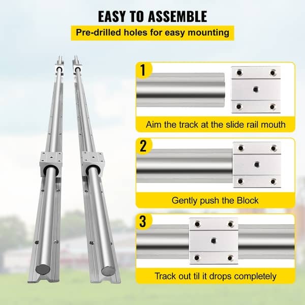 Rail Guidage Linéaire ONLISUM - Kit Rail Linéaire SBR16 800mm (2 Rails 4 Roulements) SBR20 Linear