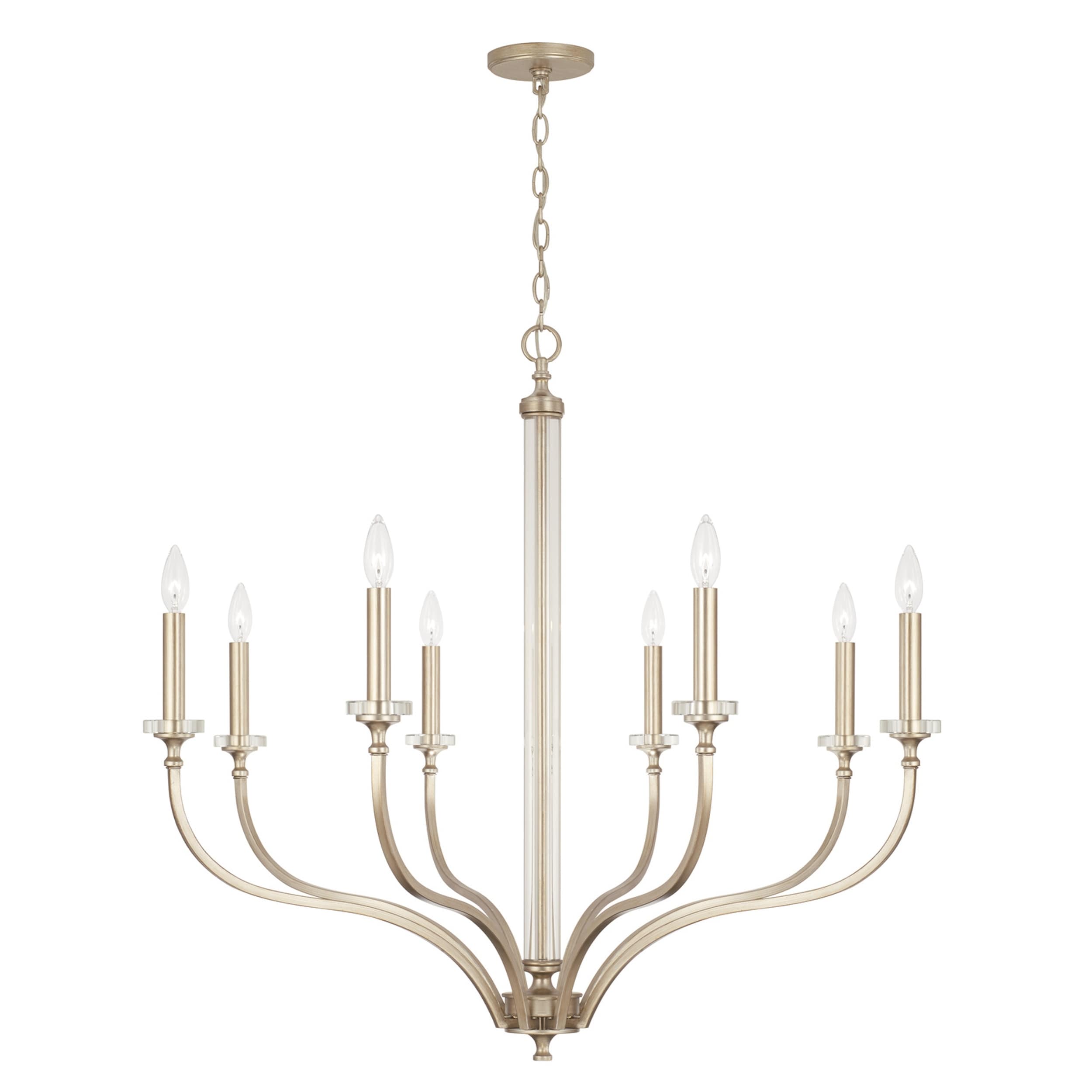 Breigh 8-light Brushed Champagne Large Chandelier - Bed Bath