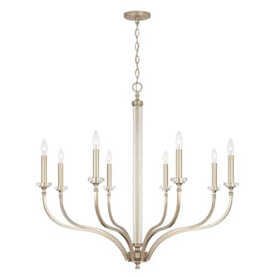 Breigh 8-light Brushed Champagne Large Chandelier